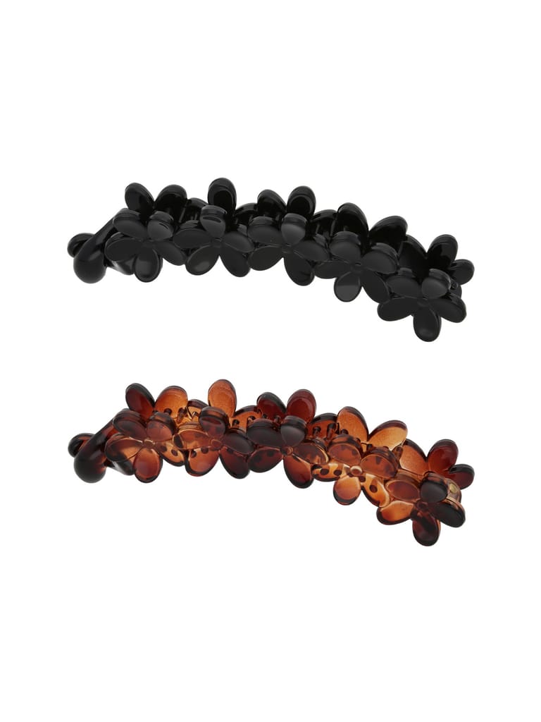 Plain Banana Clip in Black & Shell color - BYB133A