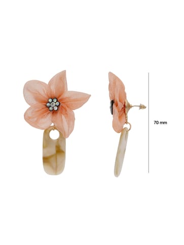 Floral Dangler Earrings in Gold finish - CNB26590