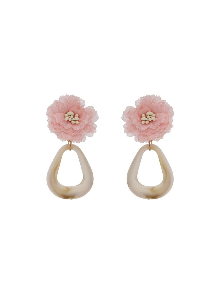 Floral Dangler Earrings in Gold finish - CNB26578