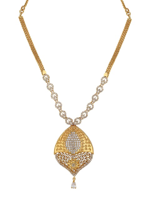 AD / CZ Necklace in Gold finish - SKH133