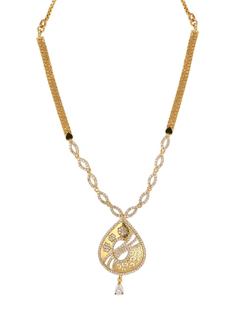 AD / CZ Necklace in Gold finish - SKH137