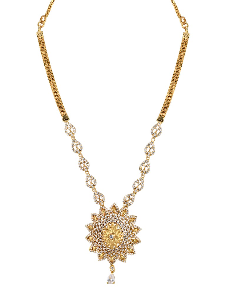 AD / CZ Necklace in Gold finish - SKH138