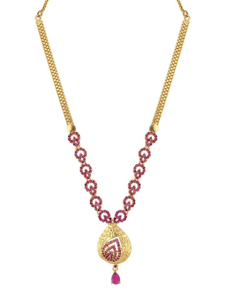 AD / CZ Necklace in Gold finish - SKH144