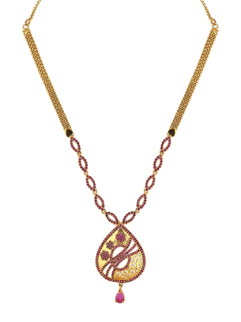 AD / CZ Necklace in Gold finish - SKH146