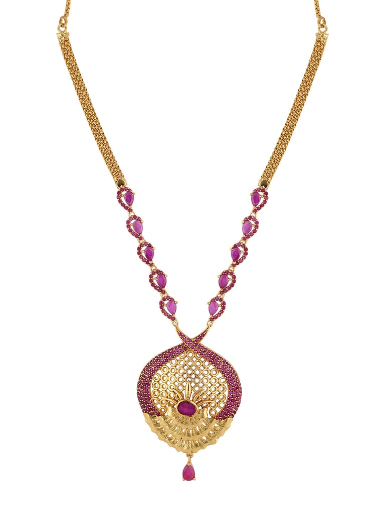 AD / CZ Necklace in Gold finish - SKH148