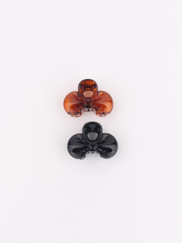 Plain Butterfly Clip in Black & Shell color - AS9369A