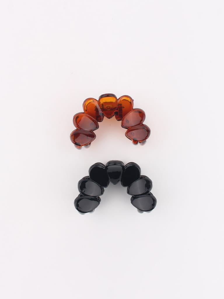 Plain Butterfly Clip in Black & Shell color - AS9438A