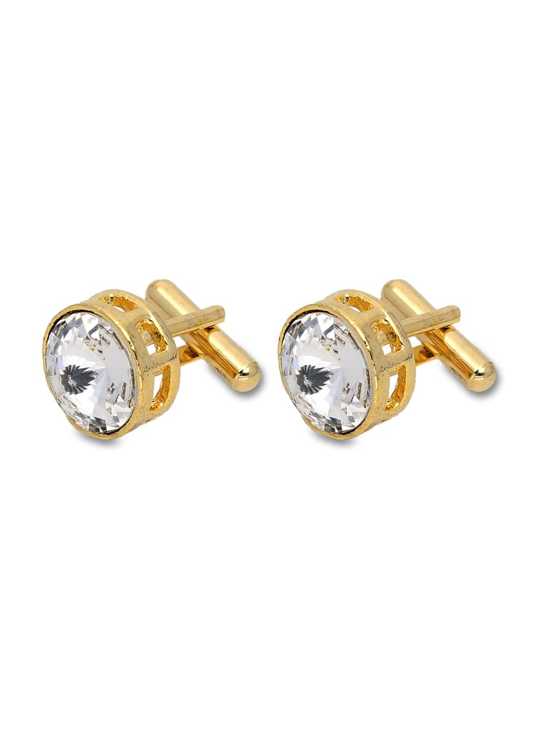 Cufflinks in White color and Gold finish - STY