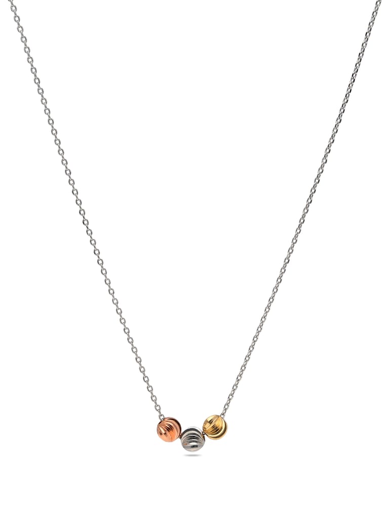 Western Pendant with Chain in Rhodium finish - CNB27788