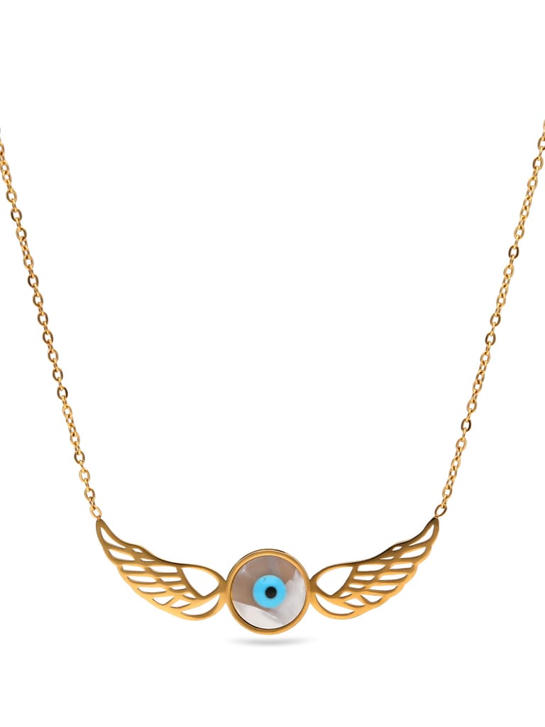 Evil Eye Pendant with Chain in Gold finish - CNB27851