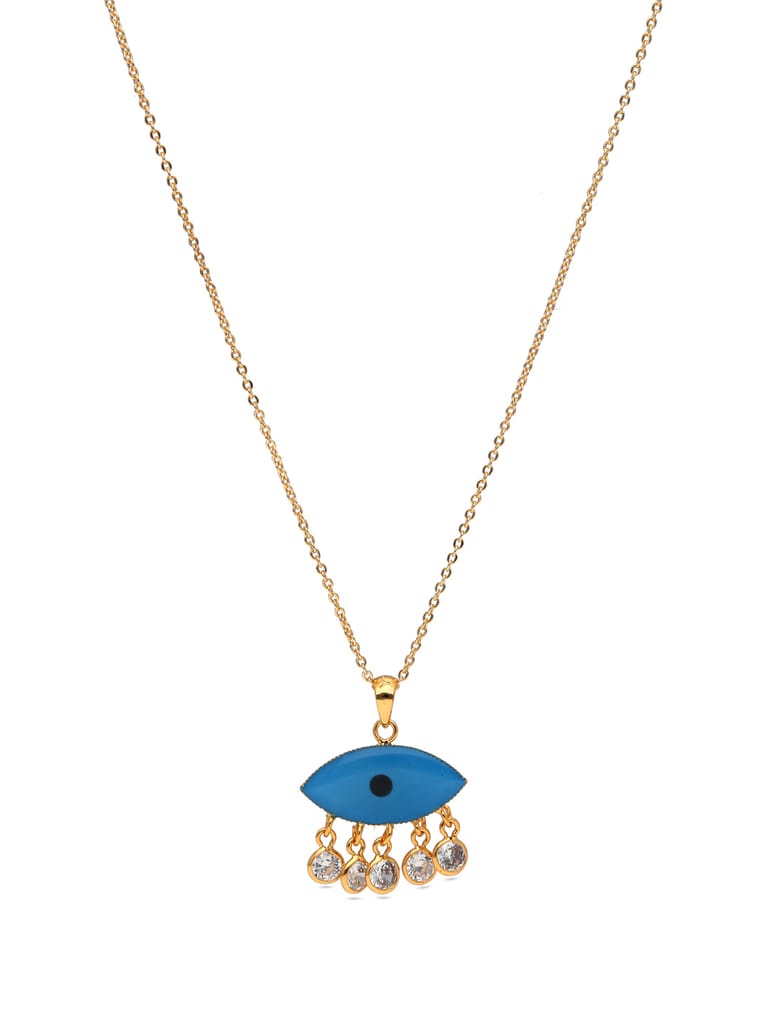 Evil Eye Pendant with Chain in Gold finish - CNB27853