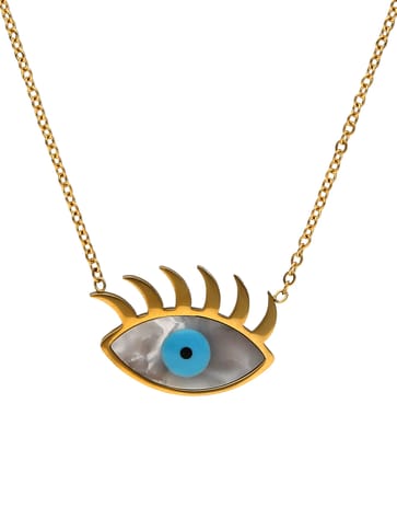 Evil Eye Pendant with Chain in Gold finish - CNB27852