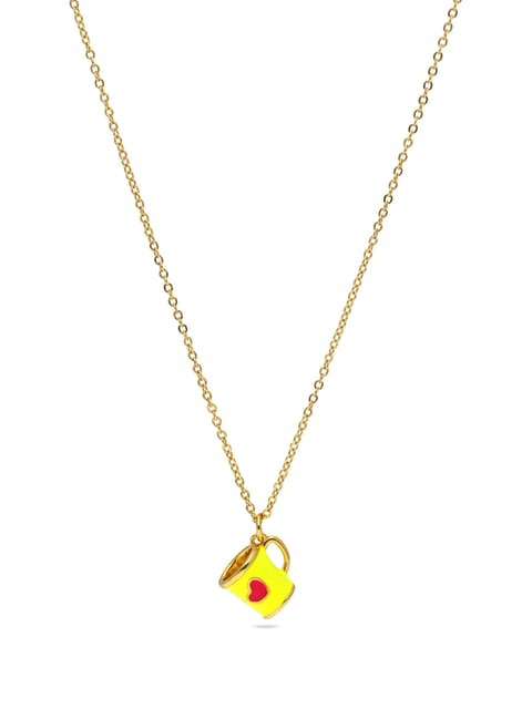 Western Pendant with Chain in Gold finish - CNB27900