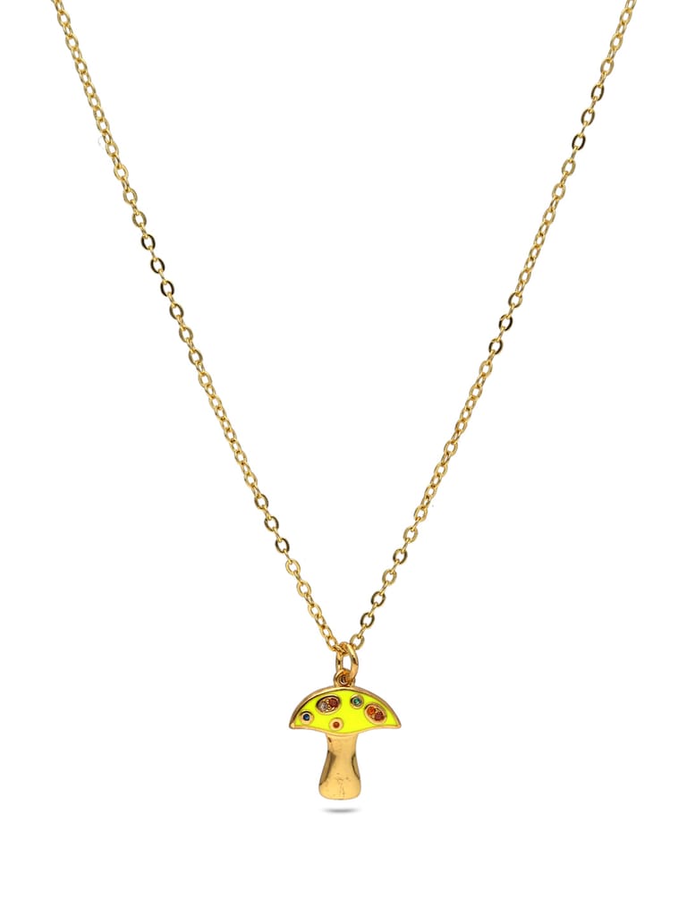 Western Pendant with Chain in Gold finish - CNB27906