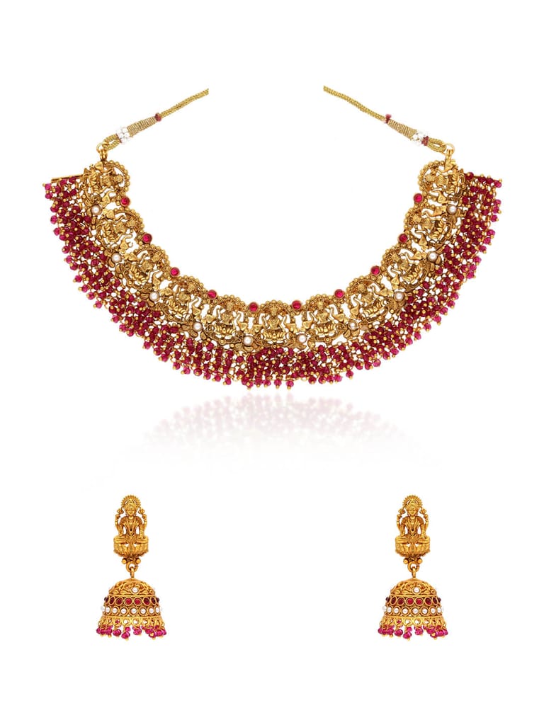 Temple Necklace Set in Gold finish - BR007
