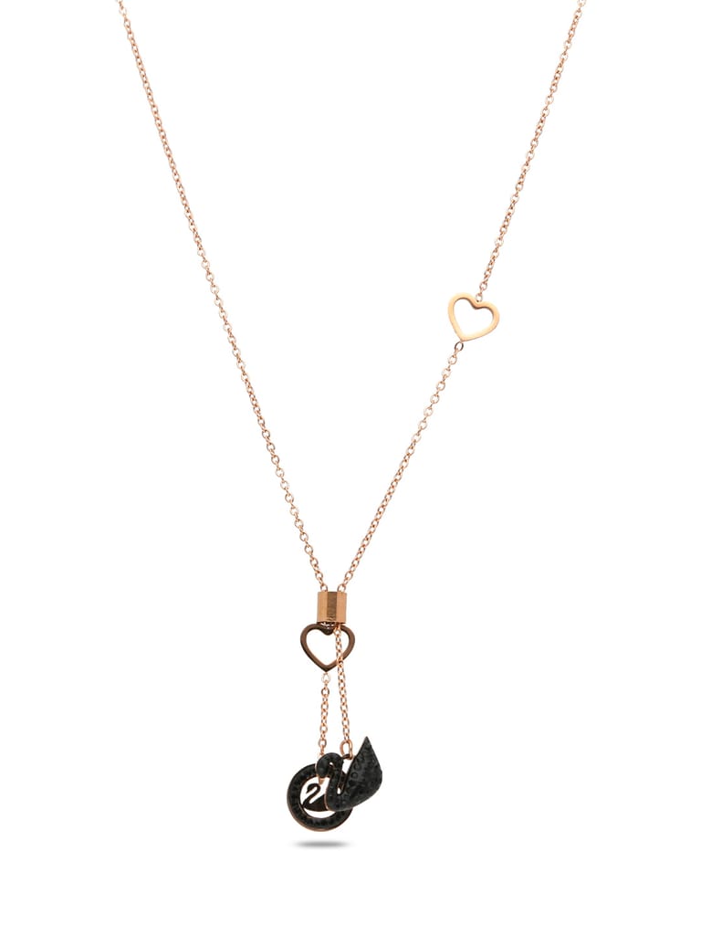 Western Pendant with Chain in Rose Gold finish - CNB27827