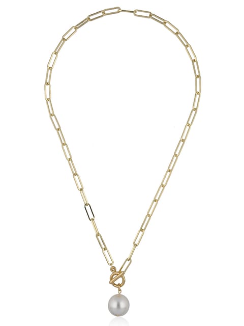 Western Pendant with Chain in Gold finish - CNB27937