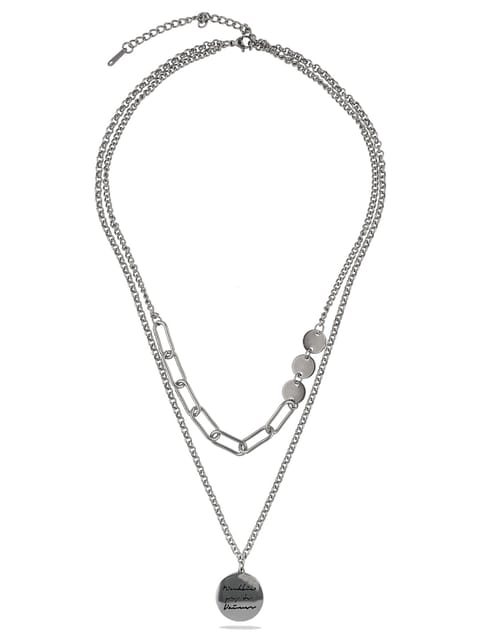 Western Necklace in Rhodium finish - CNB28081