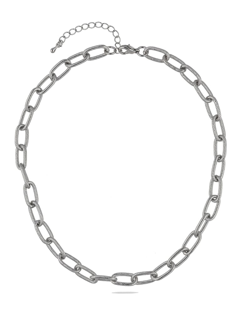 Western Necklace in Rhodium finish - CNB28095