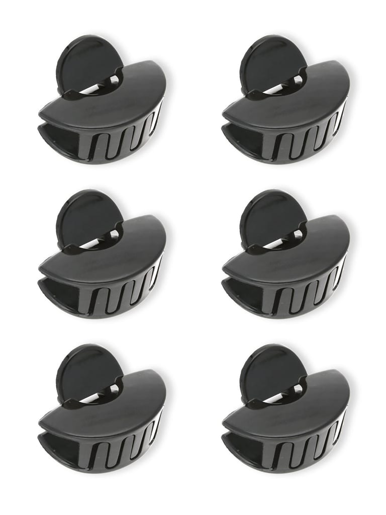 Plain Butterfly Clip in Glossy Black finish - TAL153_14