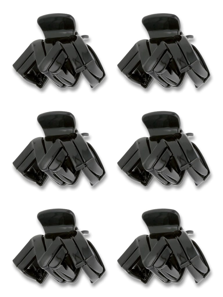 Plain Butterfly Clip in Glossy Black finish - TAL2109_14