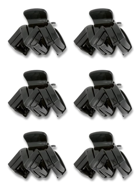 Plain Butterfly Clip in Glossy Black finish - TAL2109_14