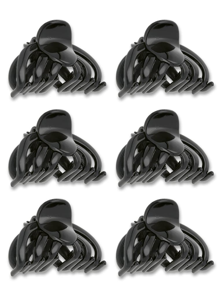 Plain Butterfly Clip in Glossy Black finish - TAL2101_14