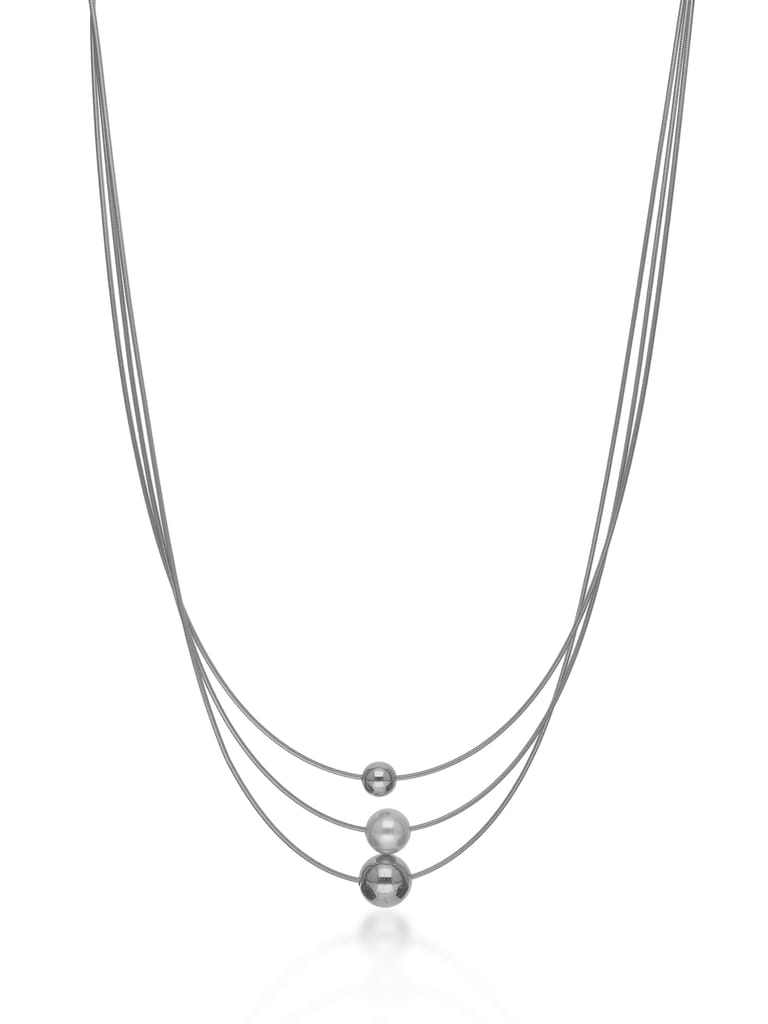 Western Necklace in Rhodium finish - CNB27698