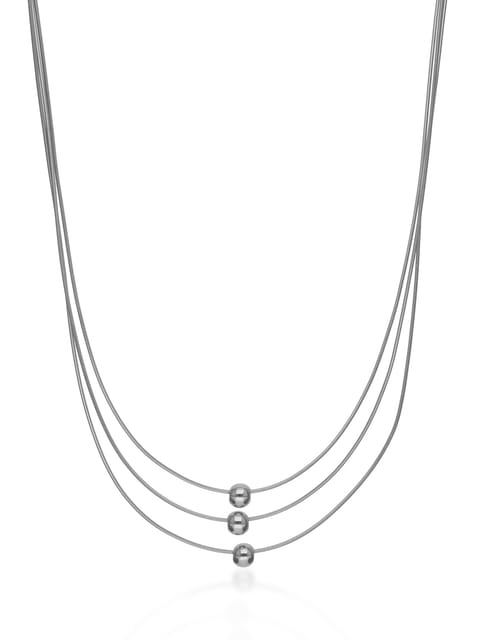 Western Necklace in Rhodium finish - CNB27702