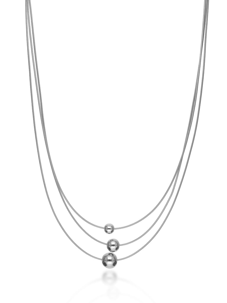Western Necklace in Rhodium finish - CNB27711