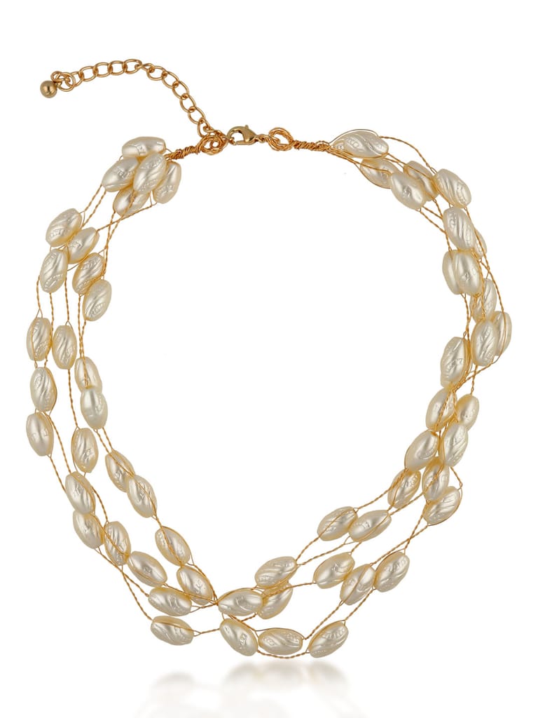 Pearls Necklace in Gold finish - CNB27959