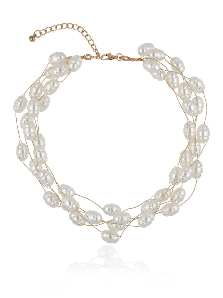 Pearls Necklace in Gold finish - CNB27958