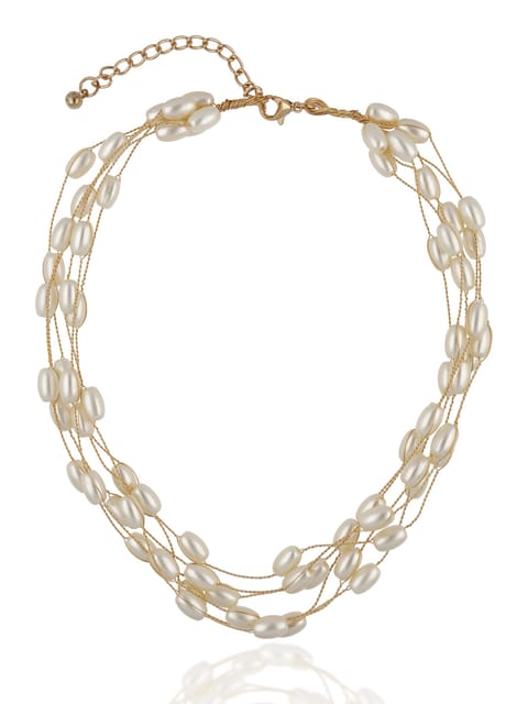 Pearls Necklace in Gold finish - CNB27960