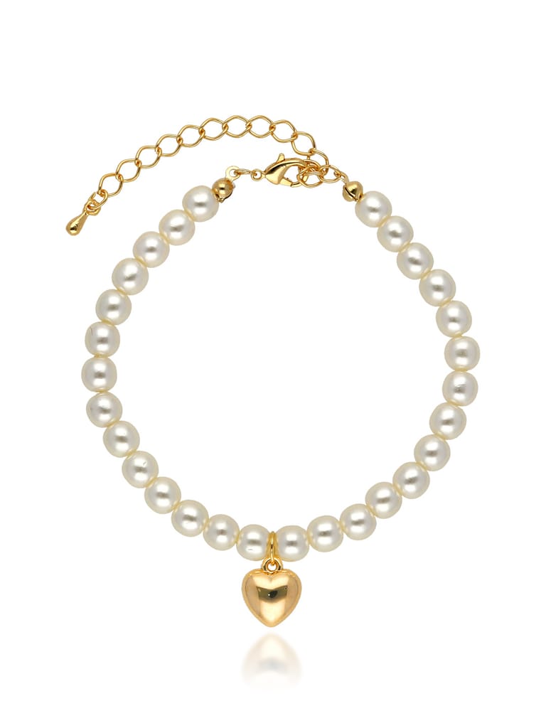 Pearls Loose / Link Bracelet in Gold finish - CNB25463