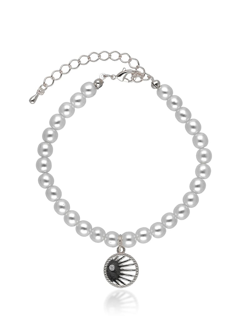 Pearls Loose / Link Bracelet in Rhodium finish - CNB25468