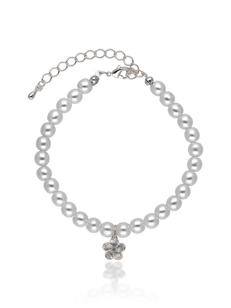 Pearls Loose / Link Bracelet in Rhodium finish - CNB25472