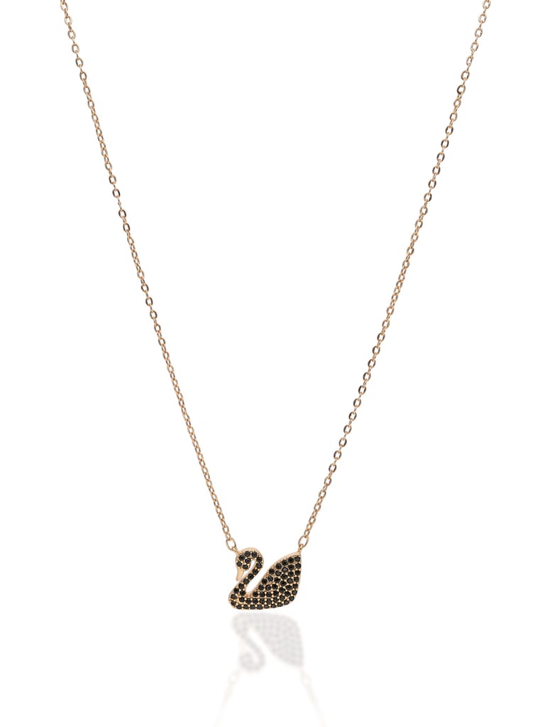 AD / CZ Pendant with Chain in Gold finish - CNB27819