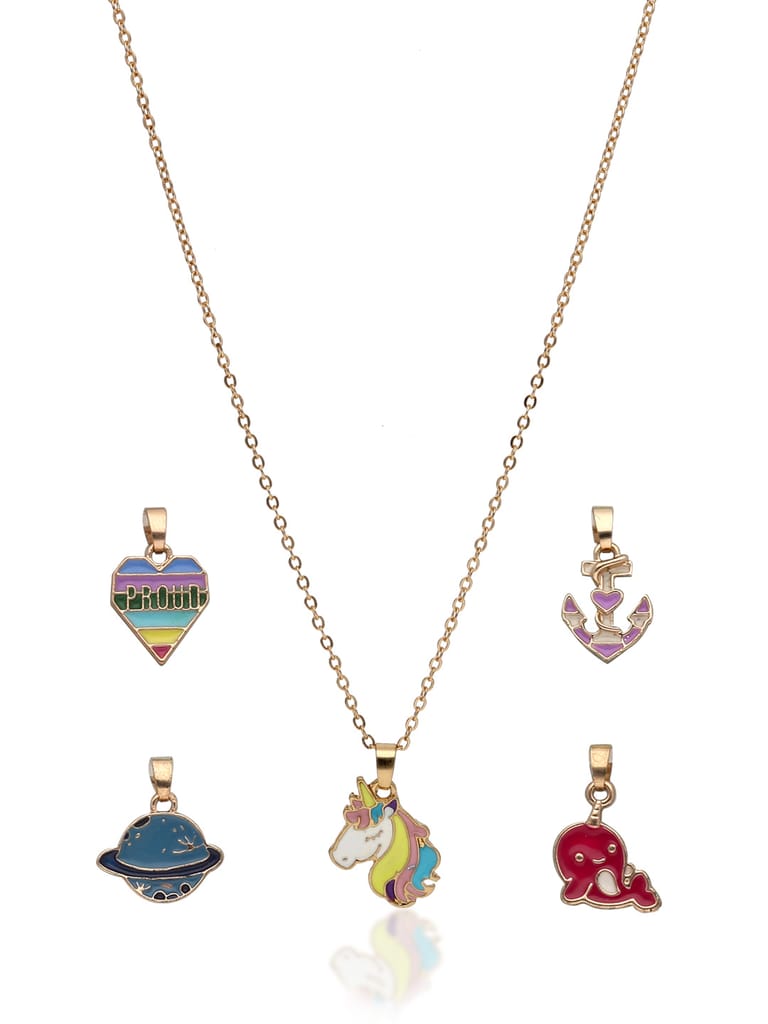 Changeable Pendant with Chain in Gold finish - CNB27893