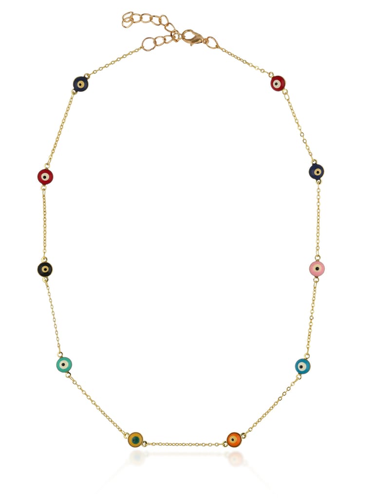 Evil Eye Necklace in Gold finish - CNB27843