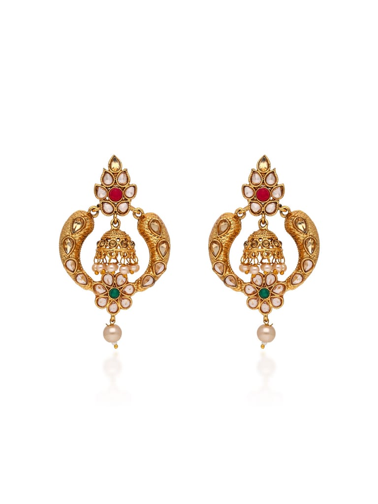 Traditional Jhumka Earrings in Gold finish - E1807