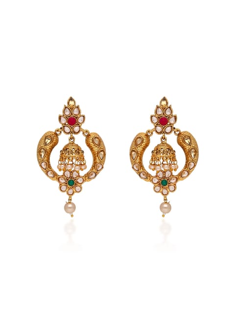 Traditional Jhumka Earrings in Gold finish - E1807