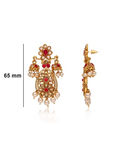 Traditional Jhumka Earrings in Gold finish - E1827