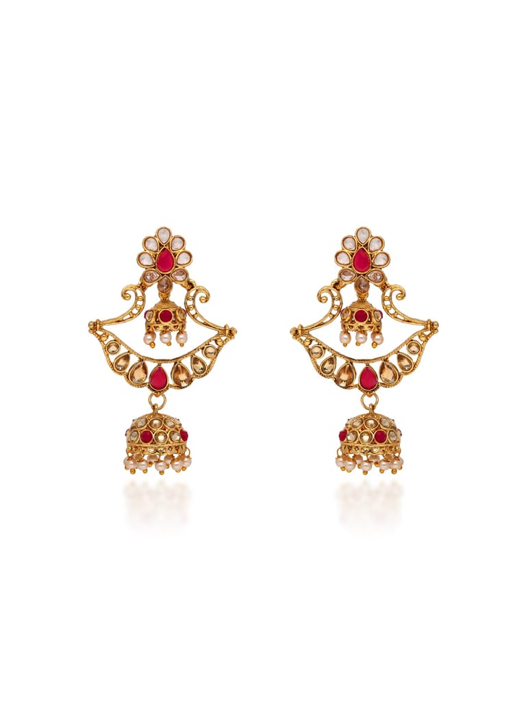 Traditional Jhumka Earrings in Gold finish - E1816