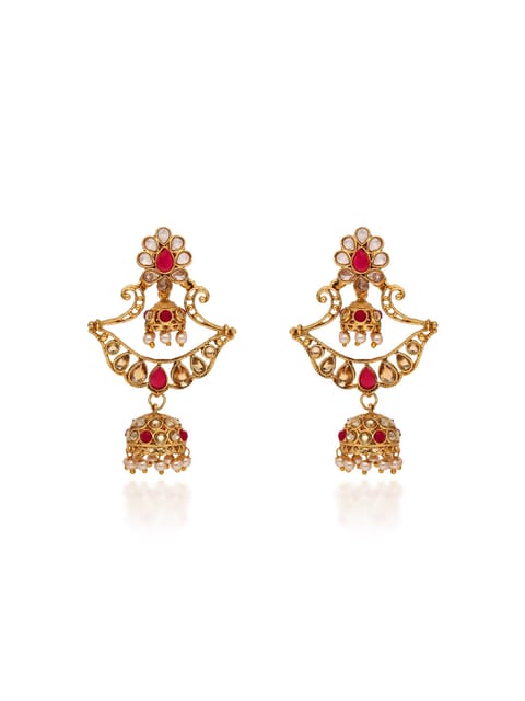 Traditional Jhumka Earrings in Gold finish - E1816