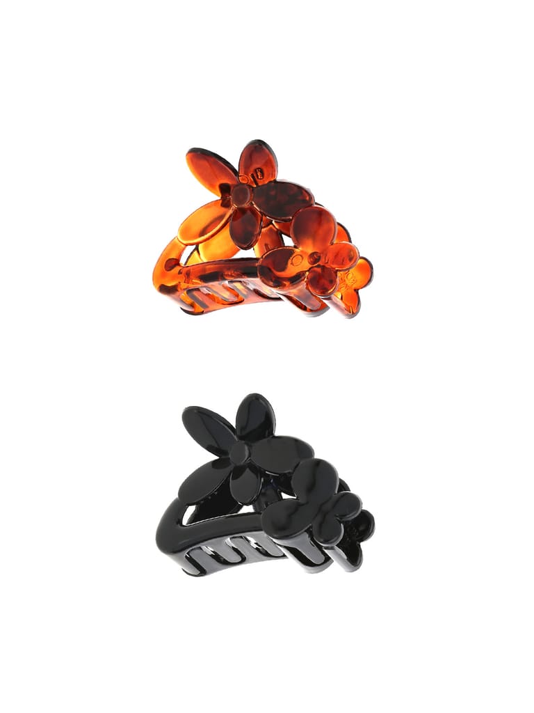 Plain Butterfly Clip in Black & Shell color - CNB16111