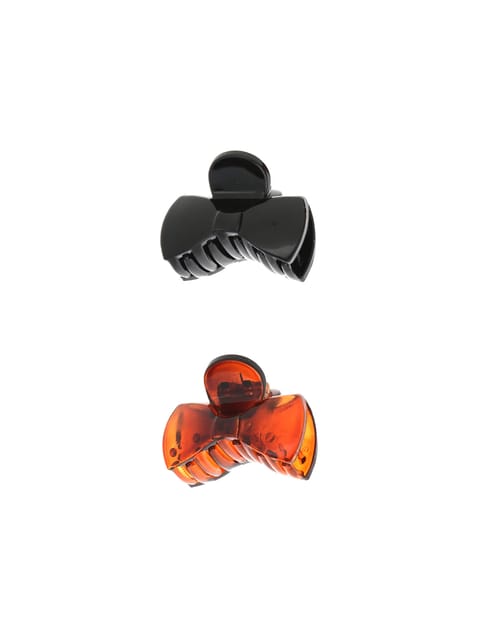 Plain Butterfly Clip in Black & Shell color - CNB16114