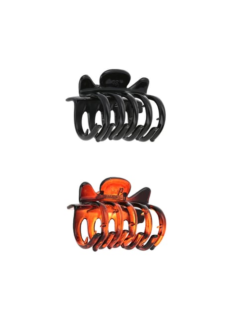 Plain Butterfly Clip in Black & Shell color - CNB16137