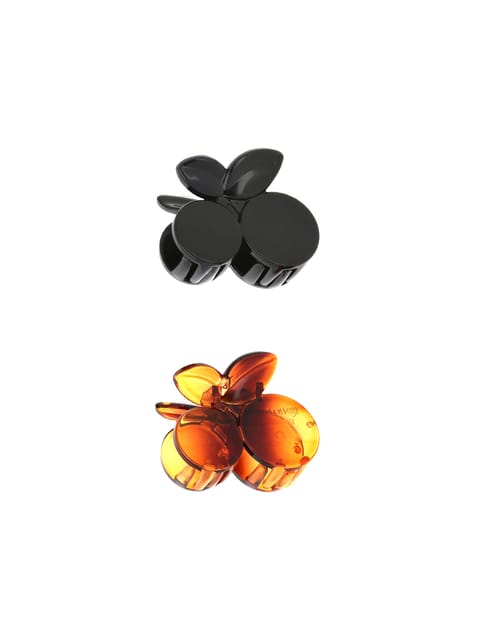 Plain Butterfly Clip in Black & Shell color - CNB16163