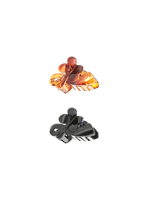 Plain Butterfly Clip in Black & Shell color - CNB16072