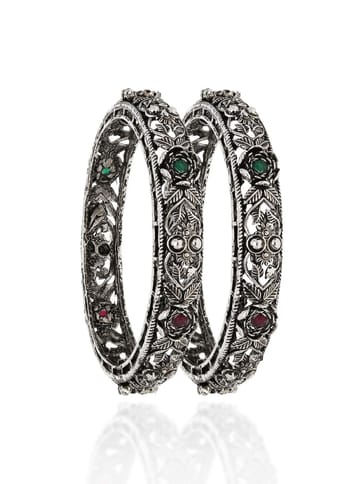 Antique Bangles in Oxidised Silver finish - 1144